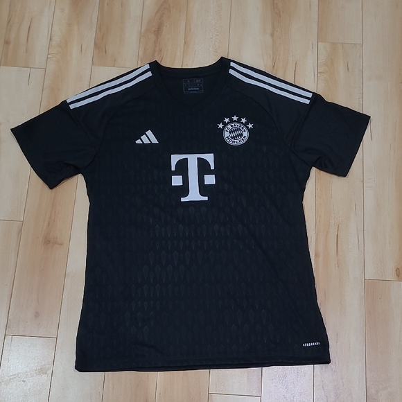 adidas Other - Adidas Bayern Munich Black Soccer Jersey with White Stripes